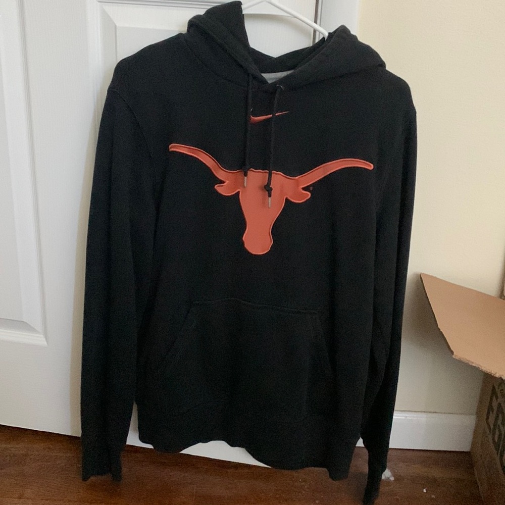 Black/orange Nike Texas longhorn hoodie.